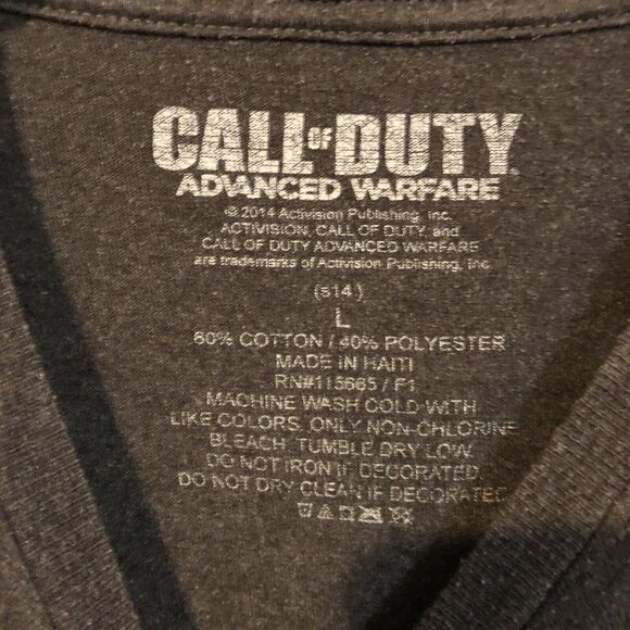 Call of Duty Advanced Warfare Large T-Shirt Men's Graphic Video Game Tee Gamer - Picture 3 of 7